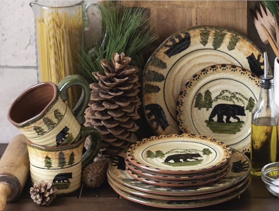 Black Bear Mountain 16 Piece Dinnerware Set