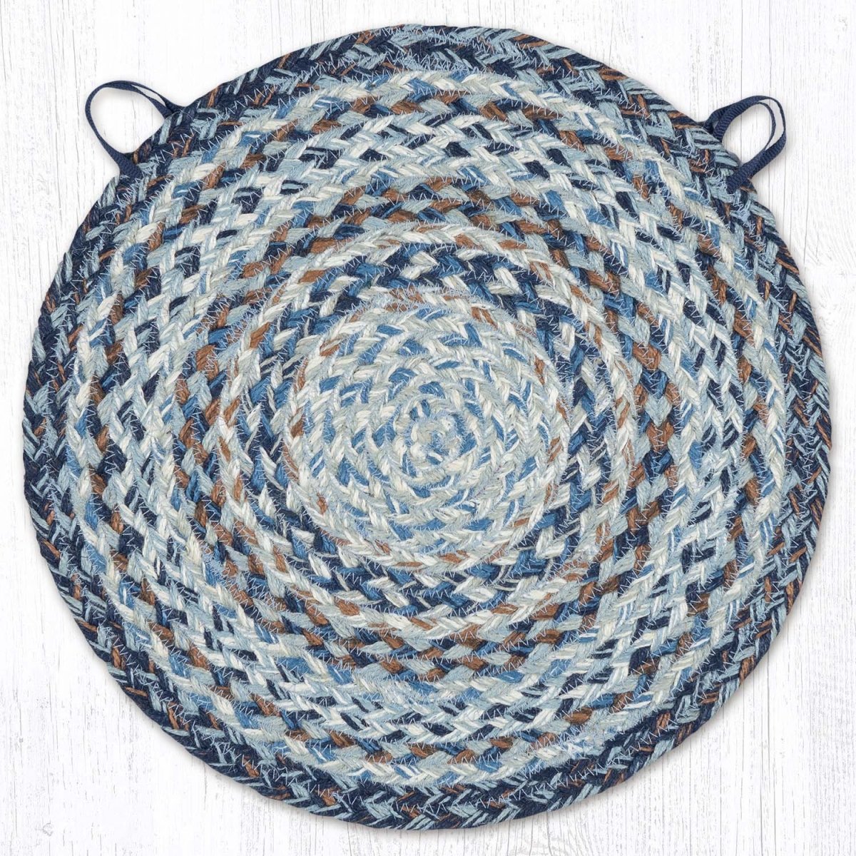 Denim Braided Jute Chair Pad