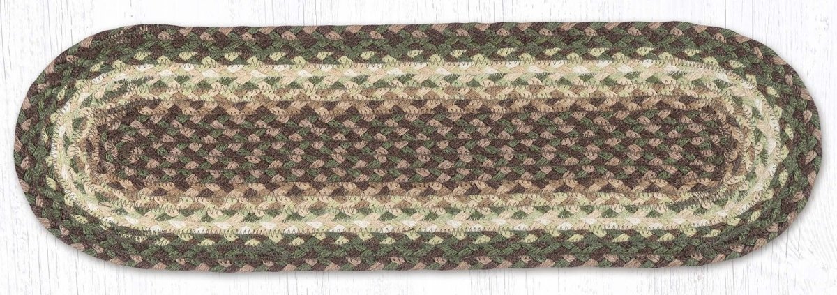 Taupe, Dark Brown, & Cactus Stair Tread - Ozark Cabin Décor, LLC