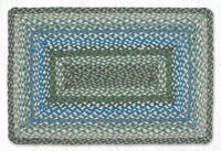 Sage/Ivory/Settlers Blue Braided Jute Rug - Oblong - Ozark Cabin Décor, LLC