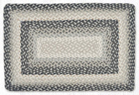 Gray, Sand, & Ivory Braided Rug - Oblong - Ozark Cabin Décor, LLC
