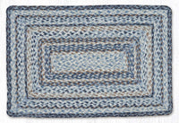 Denim Braided Jute Rug - Oblong - Ozark Cabin Décor, LLC