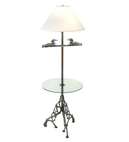 65" High Loon W/Glass Table Floor Lamp - Ozark Cabin Décor, LLC