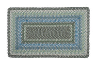 Sage/Ivory/Settlers Blue Braided Jute Rug - Oblong - Ozark Cabin Décor, LLC