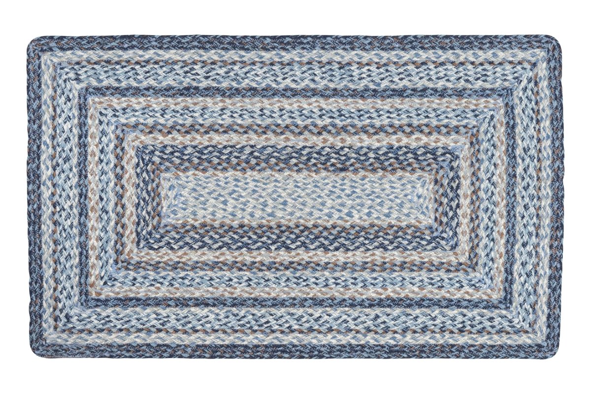 Denim Braided Jute Rug - Oblong - Ozark Cabin Décor, LLC