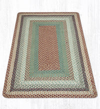Buttermilk & Cranberry Braided Jute Rug - Oblong - Ozark Cabin Décor, LLC