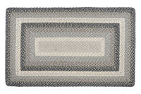 Gray, Sand, & Ivory Braided Rug - Oblong - Ozark Cabin Décor, LLC