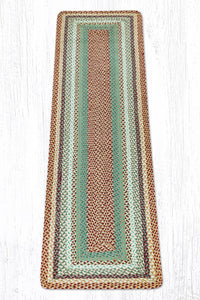 Buttermilk & Cranberry Braided Jute Rug - Oblong - Ozark Cabin Décor, LLC