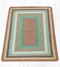 Buttermilk & Cranberry Braided Jute Rug - Oblong - Ozark Cabin Décor, LLC