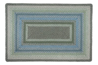 Sage/Ivory/Settlers Blue Braided Jute Rug - Oblong - Ozark Cabin Décor, LLC