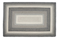 Gray, Sand, & Ivory Braided Rug - Oblong - Ozark Cabin Décor, LLC