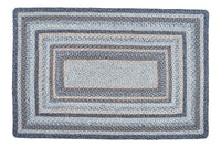 Denim Braided Jute Rug - Oblong - Ozark Cabin Décor, LLC