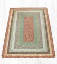 Buttermilk & Cranberry Braided Jute Rug - Oblong - Ozark Cabin Décor, LLC