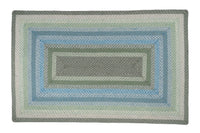 Sage/Ivory/Settlers Blue Braided Jute Rug - Oblong - Ozark Cabin Décor, LLC