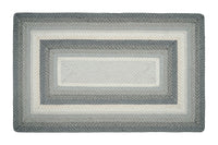Gray, Sand, & Ivory Braided Rug - Oblong - Ozark Cabin Décor, LLC