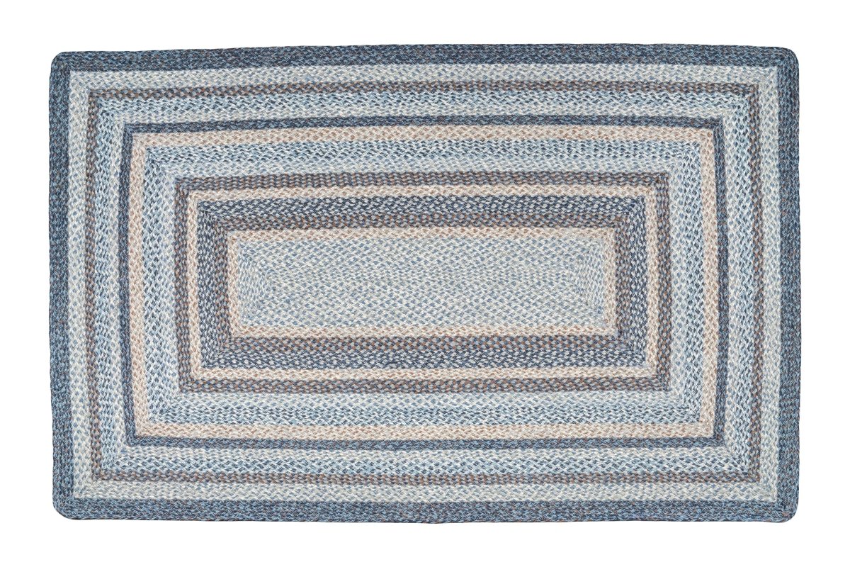 Denim Braided Jute Rug - Oblong - Ozark Cabin Décor, LLC