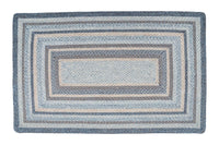 Denim Braided Jute Rug - Oblong - Ozark Cabin Décor, LLC