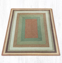 Buttermilk & Cranberry Braided Jute Rug - Oblong - Ozark Cabin Décor, LLC