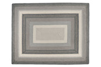Gray, Sand, & Ivory Braided Rug - Oblong - Ozark Cabin Décor, LLC