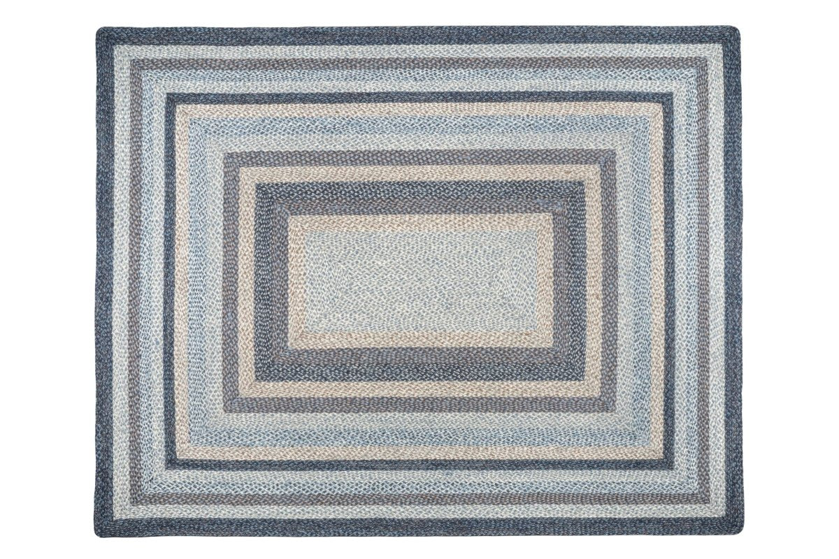Denim Braided Jute Rug - Oblong - Ozark Cabin Décor, LLC