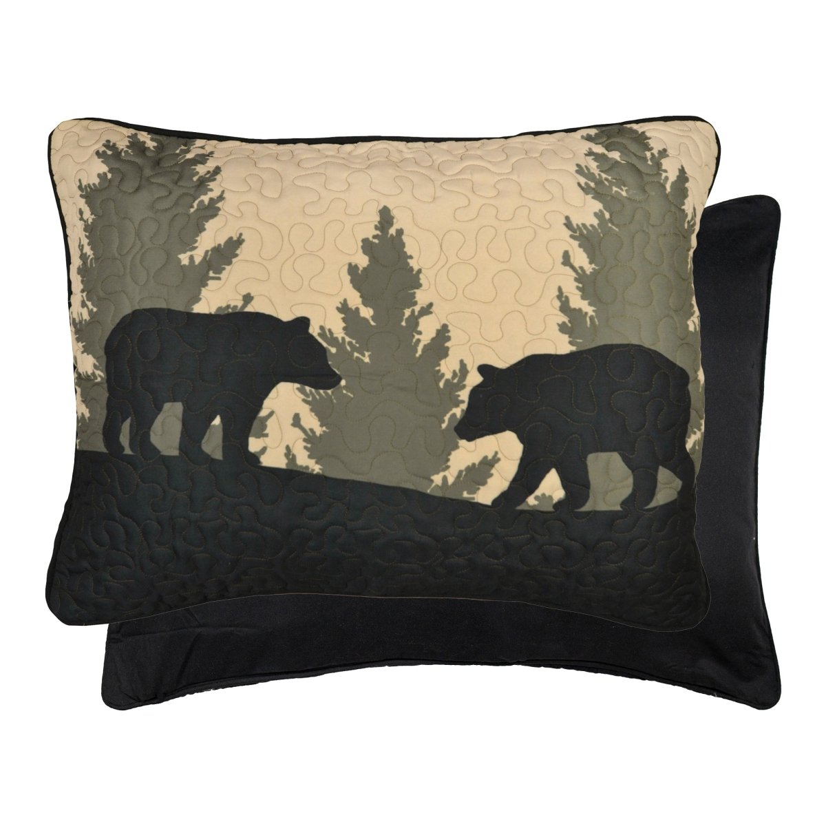 Bear Walk Plaid 2 - Pc Quilted Bedding Set - Twin - Ozark Cabin Décor, LLC