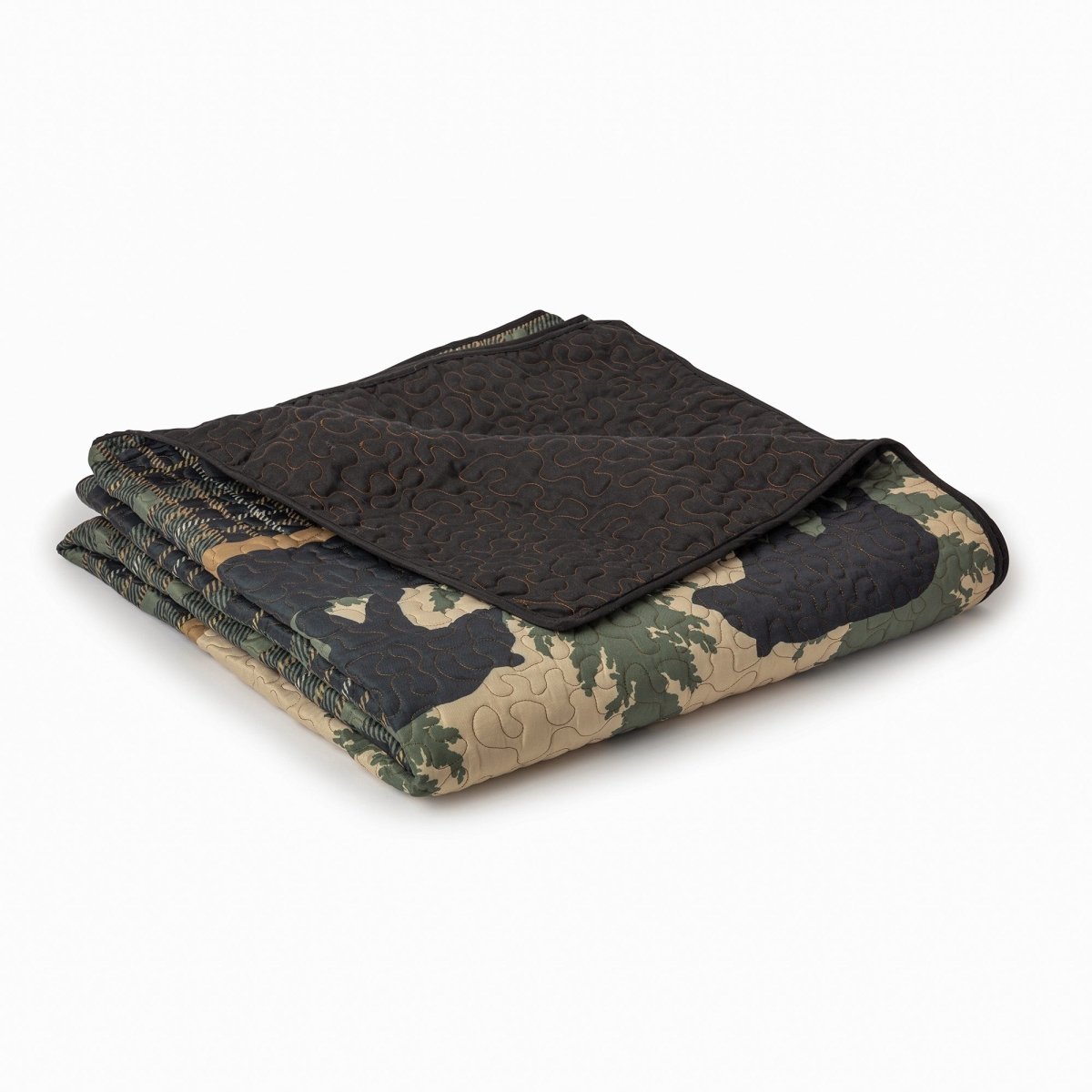 Bear Walk Plaid 2 - Pc Quilted Bedding Set - Twin - Ozark Cabin Décor, LLC