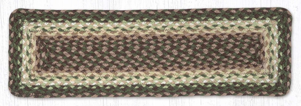 Taupe, Dark Brown, & Cactus Stair Tread - Ozark Cabin Décor, LLC