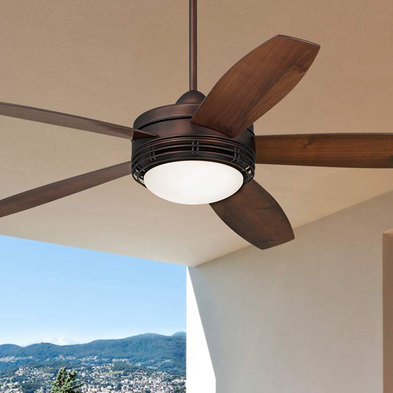 60" Casa Province Bronze LED Outdoor Ceiling Fan w/Remote - Ozark Cabin Décor, LLC