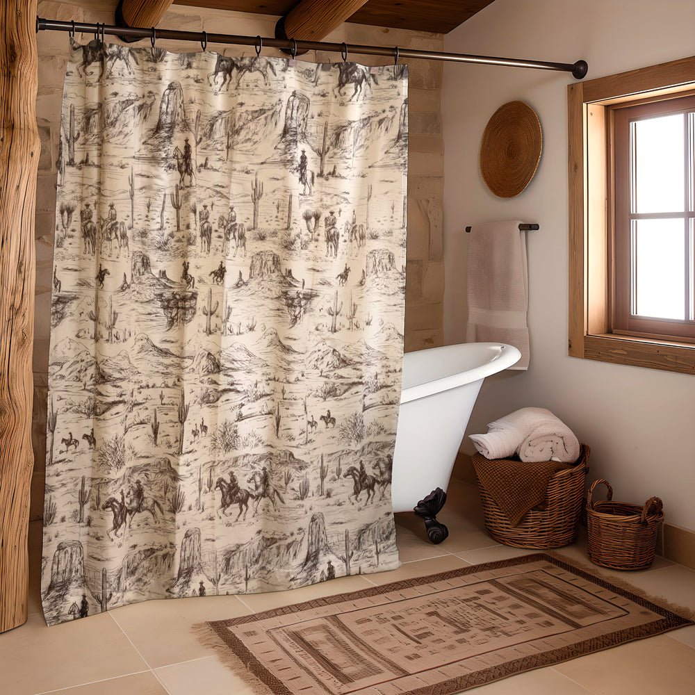 Cowboy Shower Curtain - Ozark Cabin Décor, LLC