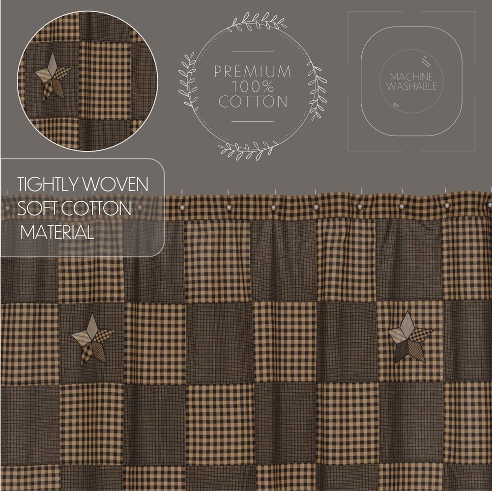 Farmhouse Star Shower Curtain - Ozark Cabin Décor, LLC
