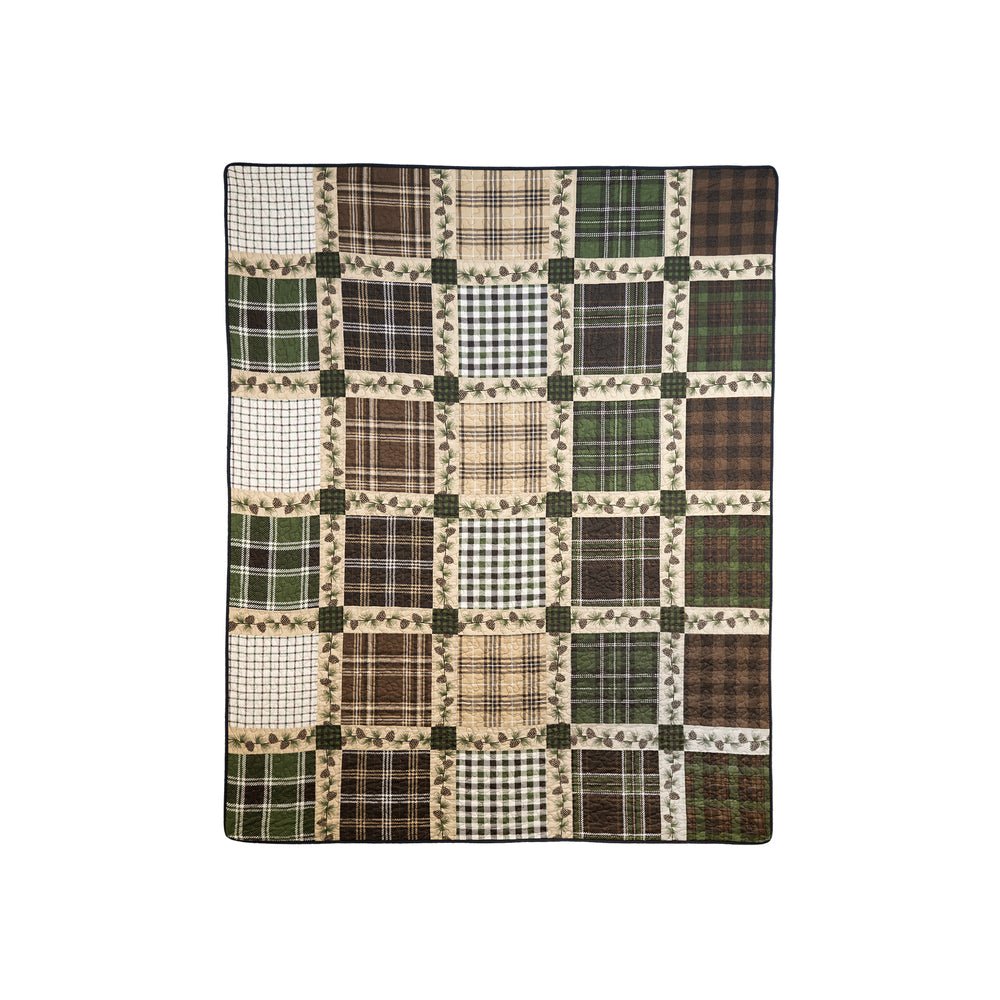 Pine Patch 3 - Pc Quilted Set - Cal King - Ozark Cabin Décor, LLC