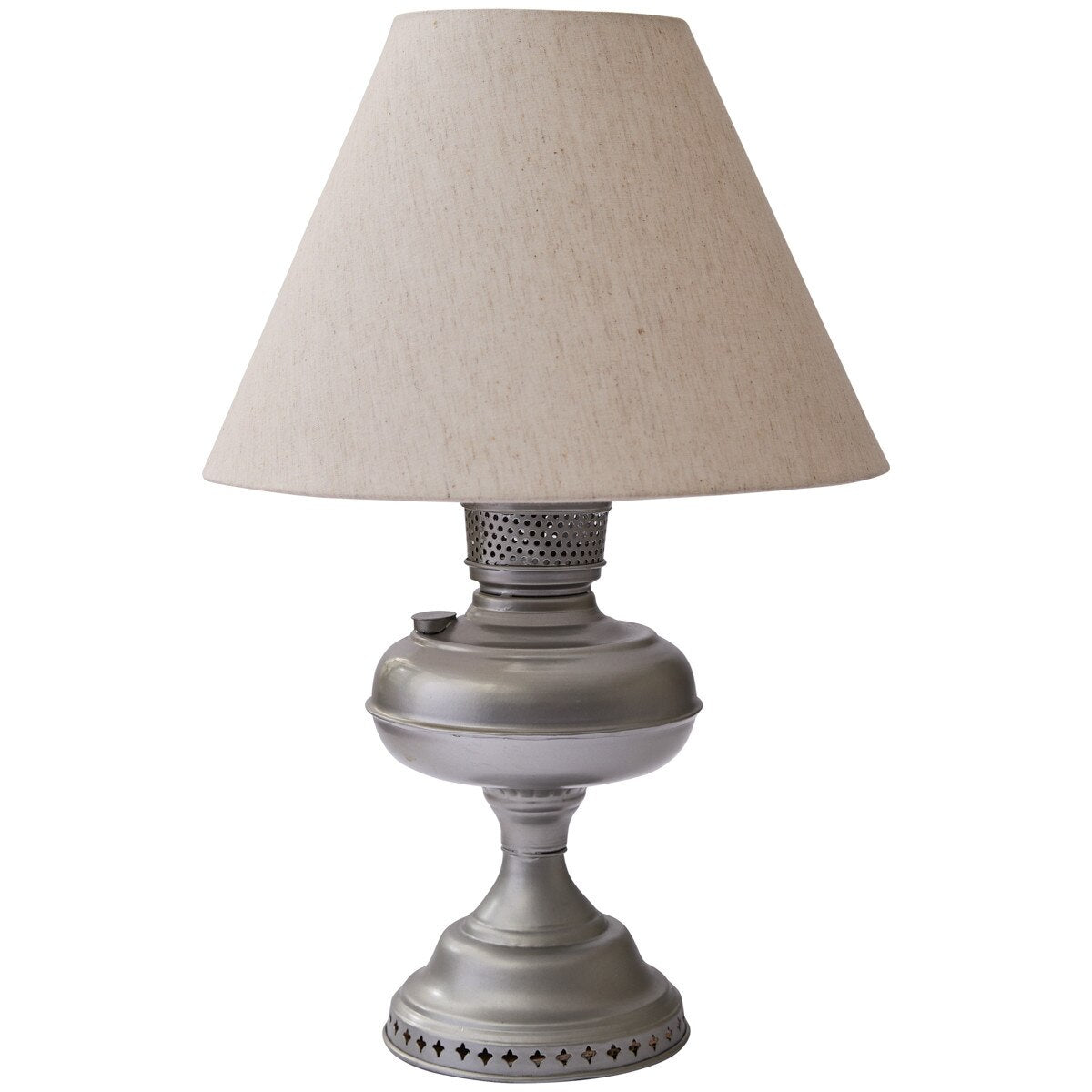 Oil Lamp with Shade - Antique Pewter - Ozark Cabin Décor, LLC
