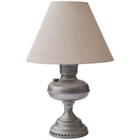 Oil Lamp with Shade - Antique Pewter - Ozark Cabin Décor, LLC