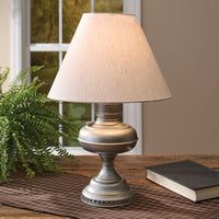 Oil Lamp with Shade - Antique Pewter - Ozark Cabin Décor, LLC