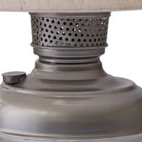 Oil Lamp with Shade - Antique Pewter - Ozark Cabin Décor, LLC