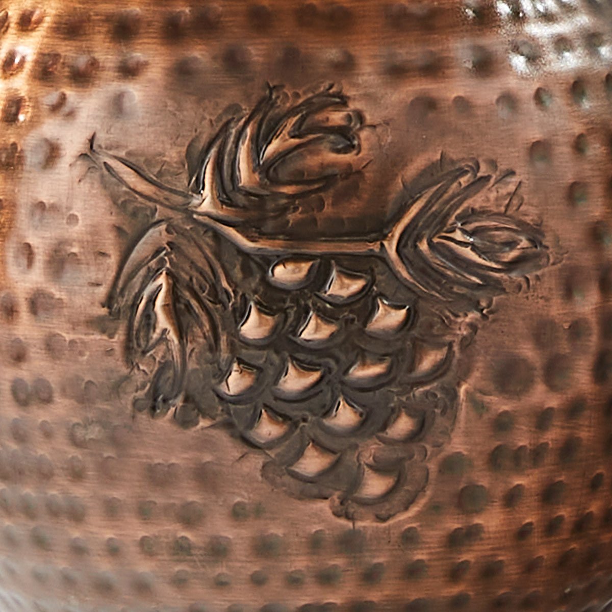 Valley Pine Hammered Copper Lamp w/Shade - Ozark Cabin Décor, LLC