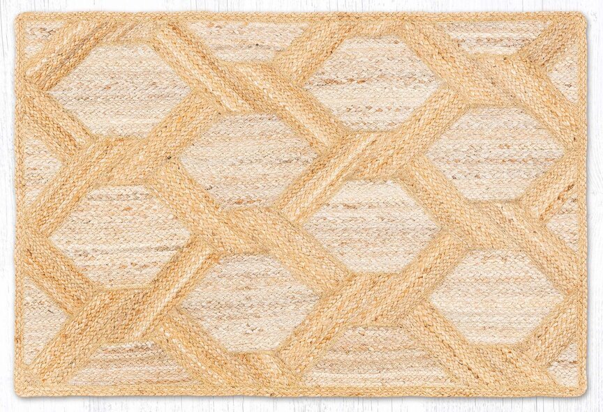 Parquet Braided Jute Rug - 5 Sizes - Ozark Cabin Décor, LLC