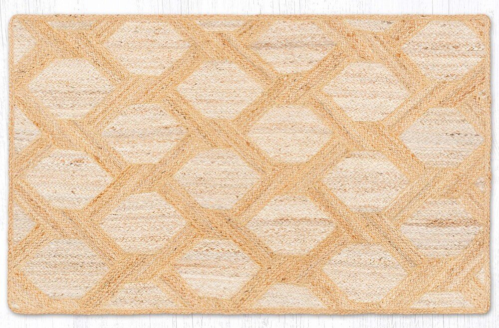 Parquet Braided Jute Rug - 5 Sizes - Ozark Cabin Décor, LLC