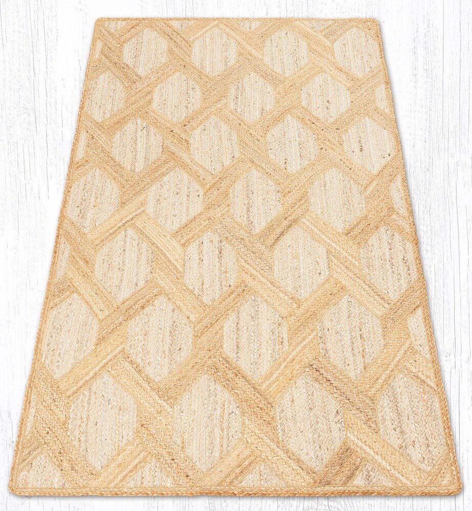 Parquet Braided Jute Rug - 5 Sizes - Ozark Cabin Décor, LLC
