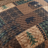 Brown Bear Reversible Quilted Loveseat Cover - Ozark Cabin Décor, LLC