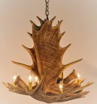 Moose 4 Faux Antler Chandelier - Ozark Cabin Décor, LLC