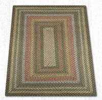 Fir & Ivory Oblong Braided Rug - Oblong - Ozark Cabin Décor, LLC