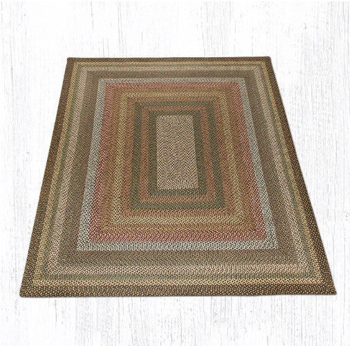 Fir & Ivory Oblong Braided Rug - Oblong - Ozark Cabin Décor, LLC