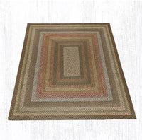 Fir & Ivory Oblong Braided Rug - Oblong - Ozark Cabin Décor, LLC