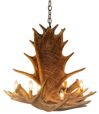 Moose 4 Faux Antler Chandelier - Ozark Cabin Décor, LLC