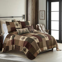 Pine Panels Reversible Quilted Bedding Set - 3 Sizes - Ozark Cabin Décor, LLC