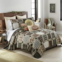 Pine Patch 3 - Pc Quilted Set - Cal King - Ozark Cabin Décor, LLC