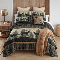 Deer Walk Plaid Quilt Set - King - Ozark Cabin Décor, LLC