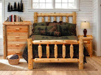 Traditional Cedar Log Bed - 4 Sizes - Ozark Cabin Décor, LLC