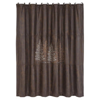 Clearwater Pines Chocolate Shower Curtain - Ozark Cabin Décor, LLC